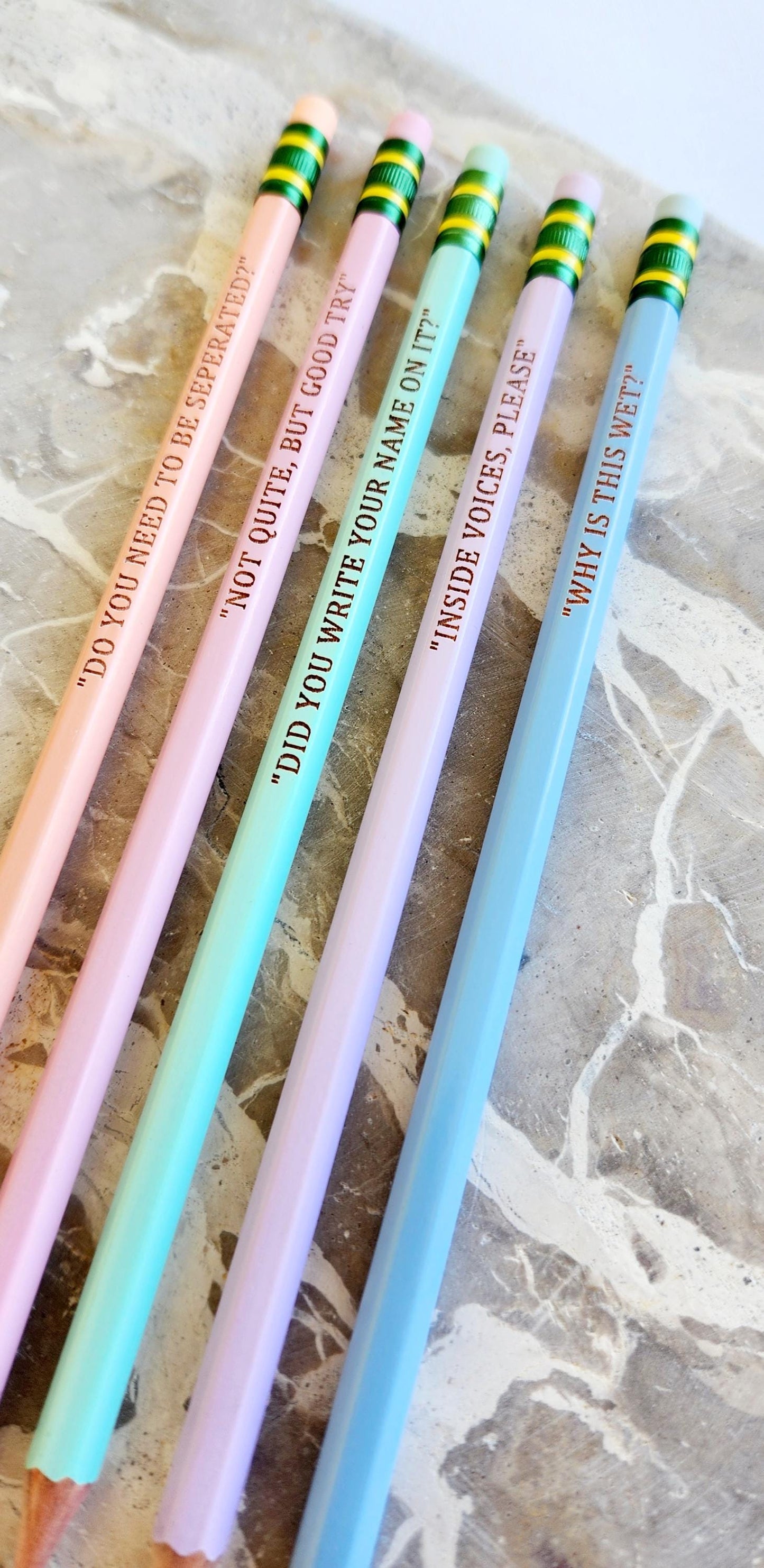 Teacher Engraved Pencils Pack of 5