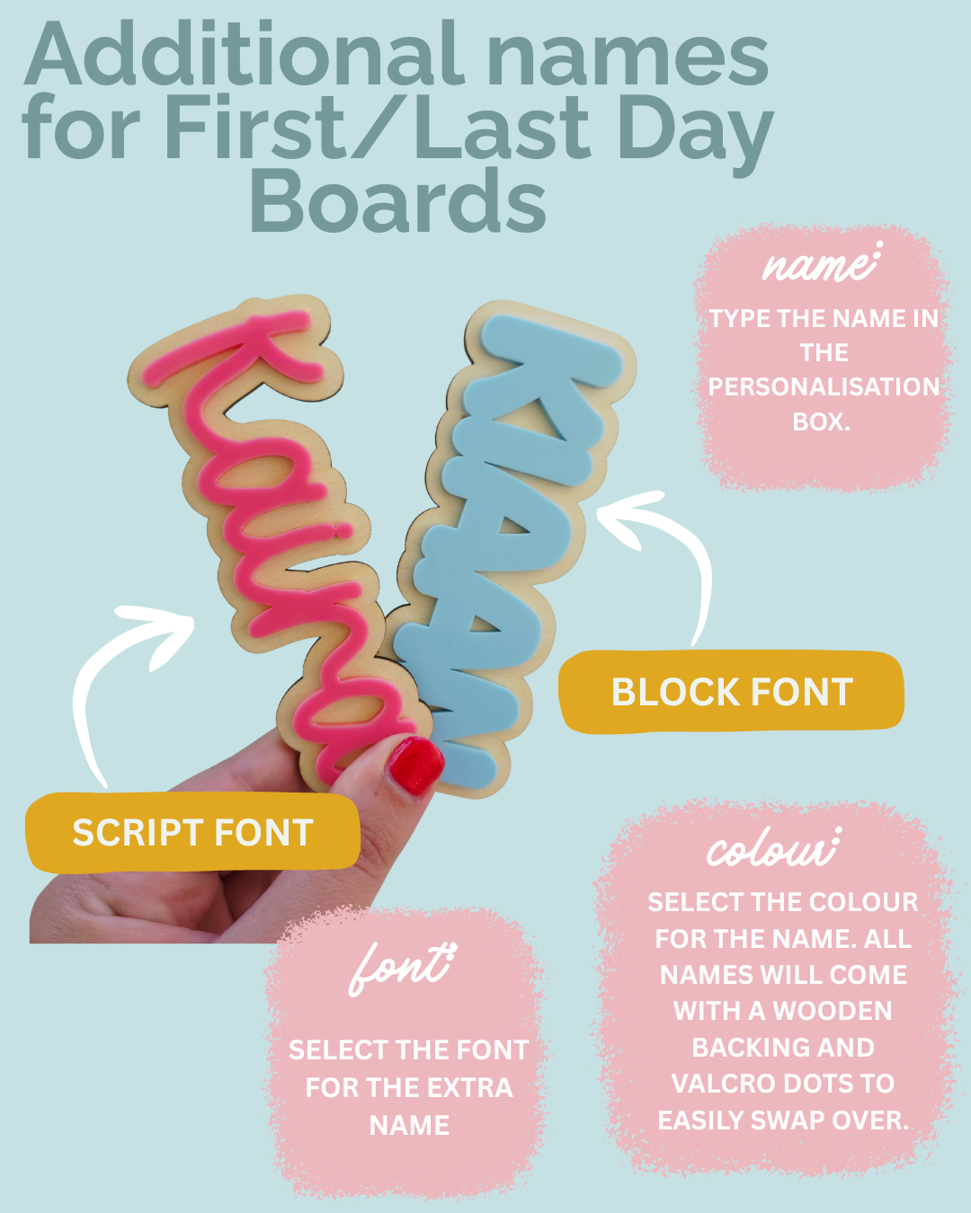 Additional Names for First/Last Day School Boards