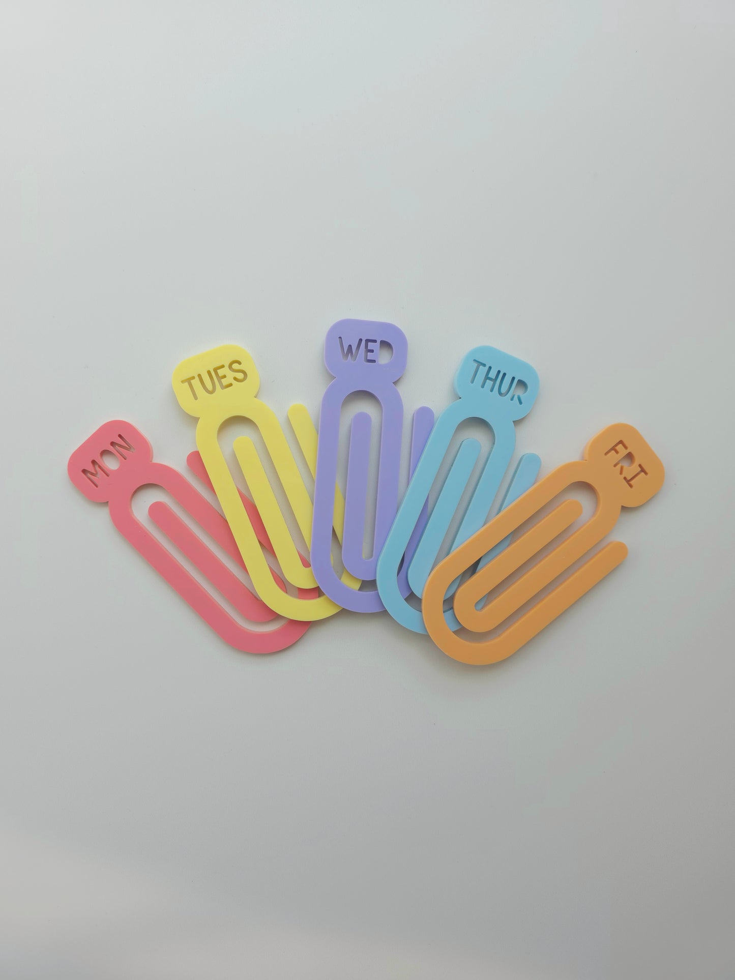 Jumbo Paperclips Days of the Week Set of 5