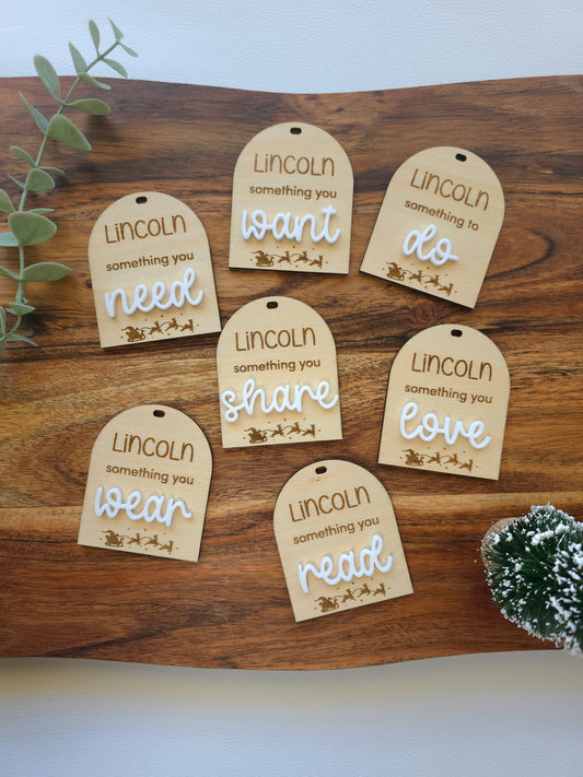 Thoughtful Christmas Gift Tags Personalised (SET OF 7)