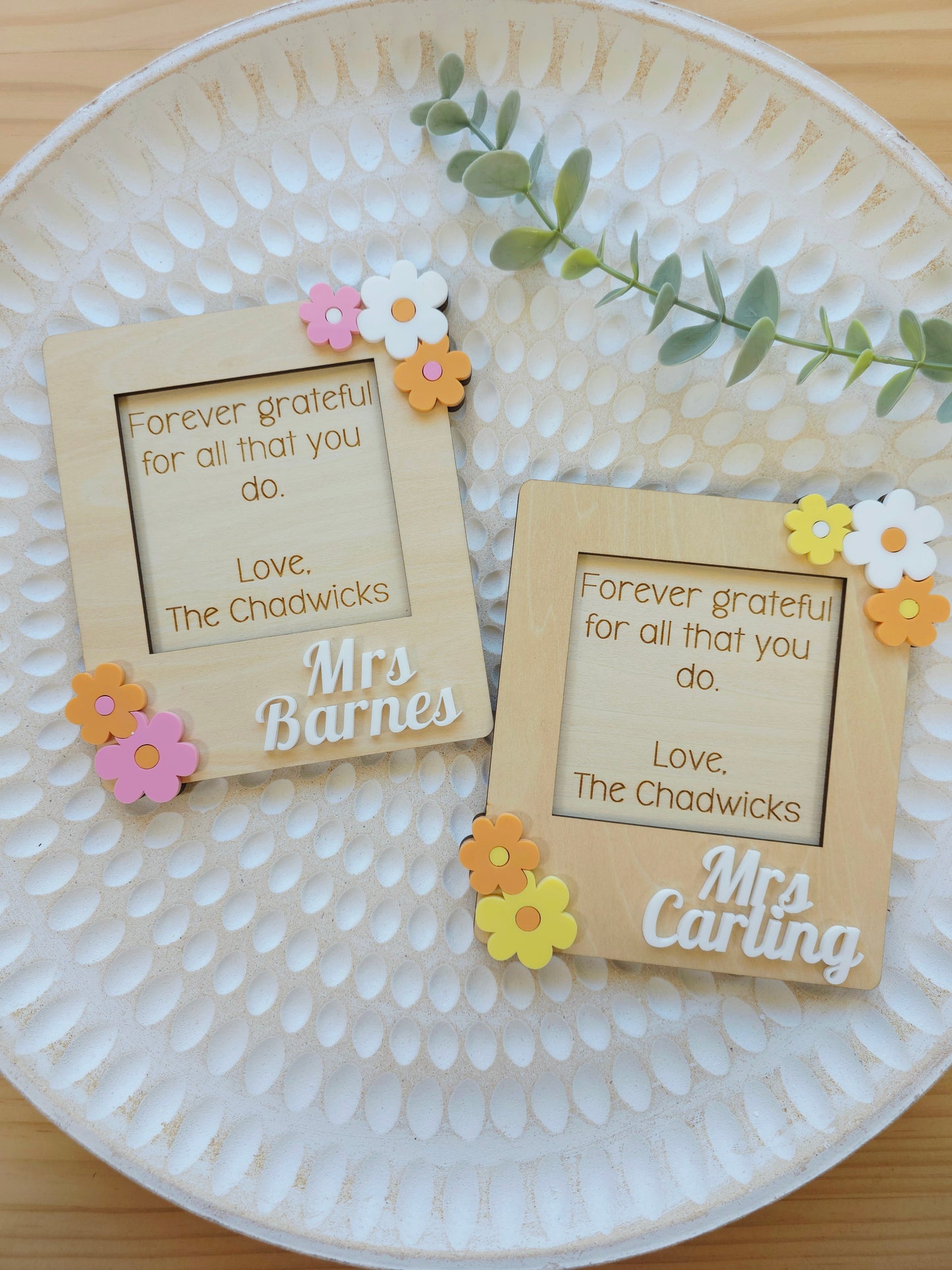 Teacher Sticky Note Holder Flowers