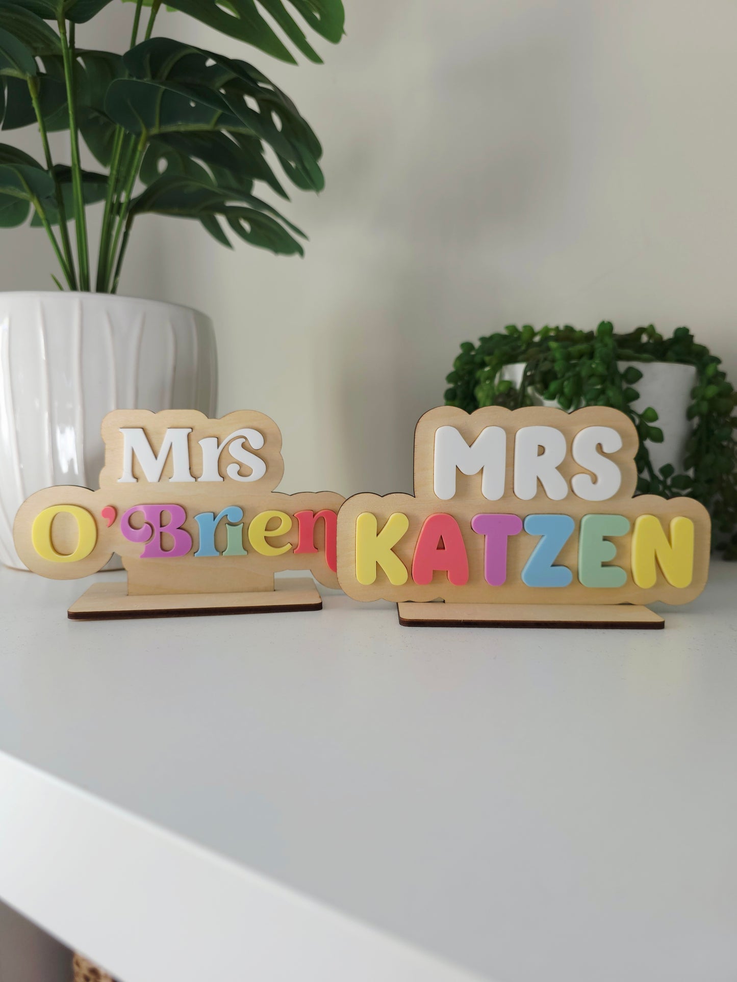 Personalised Teacher Name Desk Stand